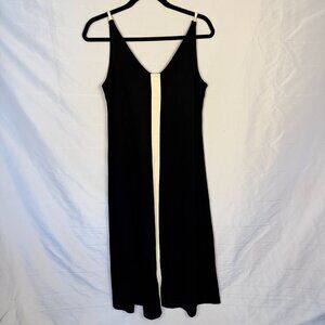 SKFK Black and White Casual Midi Dress